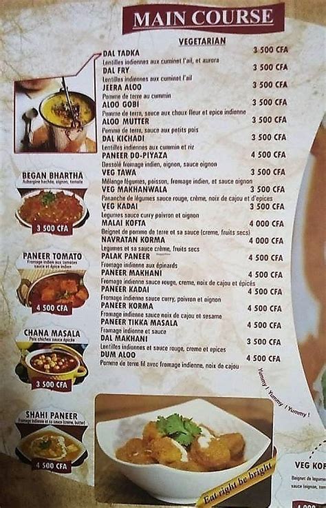 Indian Restaurant Menu