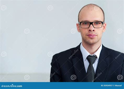 Portrait Of Businessman Wearing Glasses Stock Image Image Of Handsome