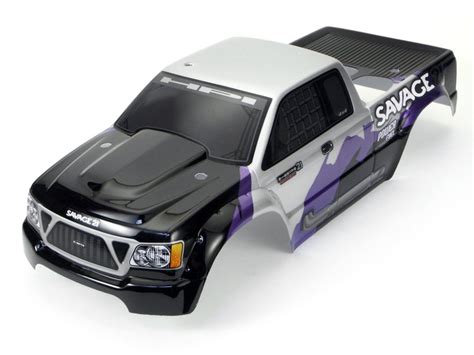 Nitro Gt Truck Painted Body Black Purple Silver