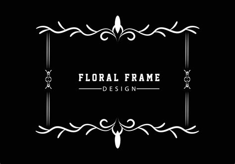 Elegant Decorative Black Floral Frame Design 9461640 Vector Art At Vecteezy