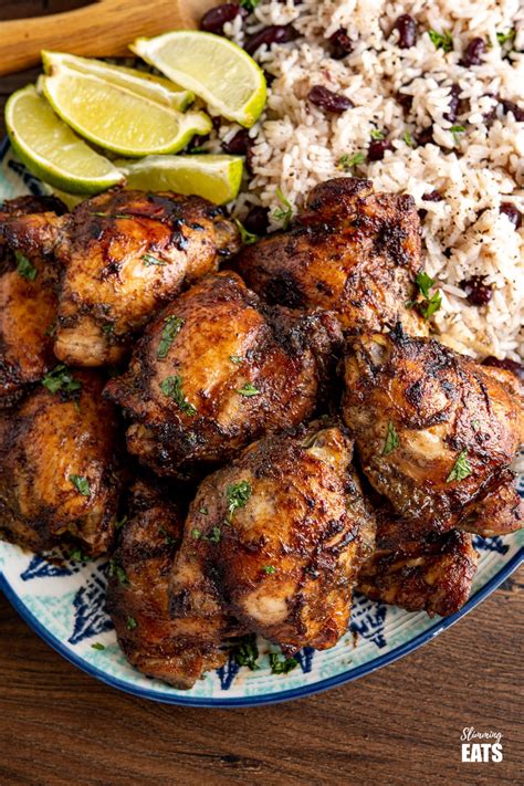 Jamaican Jerk Chicken With Rice And Peas Slimming Eats