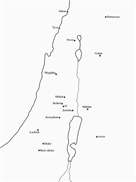 A Map Of Ancient Cities In The Levant Lachish Ancient Cities Map