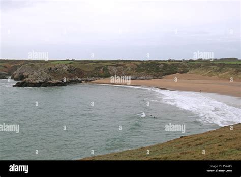 Broad Haven South Beach Bosherston Pembrokeshire Dyfed Wales Stock