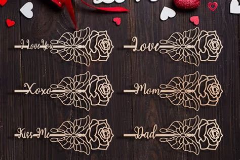 Laser Cut Valentine Rose Svg Graphic By Cutting Edge · Creative Fabrica