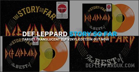 DEF LEPPARD THE STORY SO FAR Target Translucent Vinyl Edition Out Now