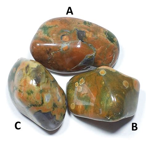 Rainforest Jasper Rhyolite Tumbled Polished Natural Stones 1 Etsy