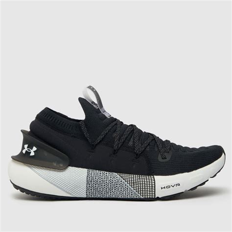 Under Armour Black & White Hovr Phantom 3 Trainers - ShoeFreak