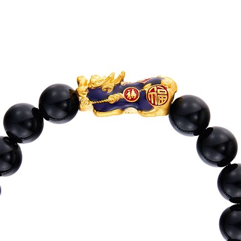 Pixiu Gemstone Bracelet In 99924k Gold Wwgb199