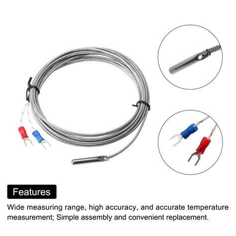 K Type Thermocouple Temperature Sensor Probe 5x30mm 10ft Wire 786527312306 Ebay