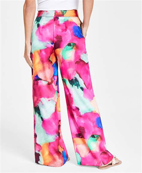 I N C International Concepts Womens Wide Leg Printed Pants Created