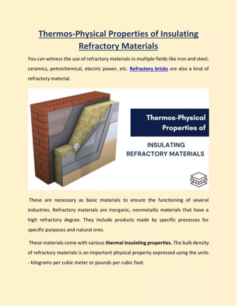 Ppt Thermos Physical Properties Of Insulating Refractory Materials