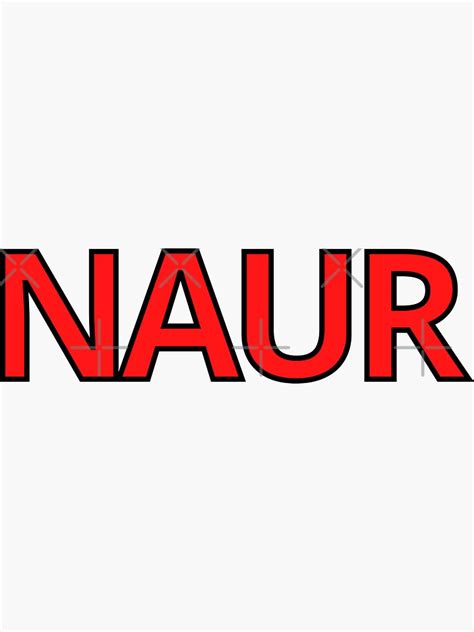 Naur Red Typography Text Sticker For Sale By Trends2today Redbubble