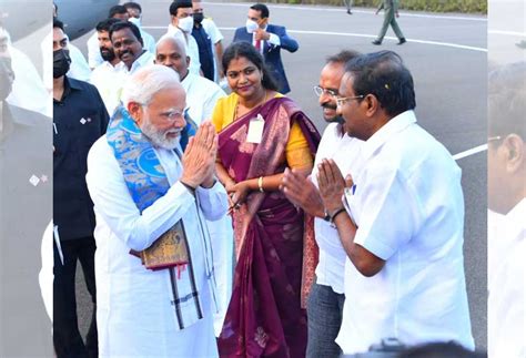 Tamil Nadu Bjp Secretary Karate Thiagarajan Welcomes To Prime Minister