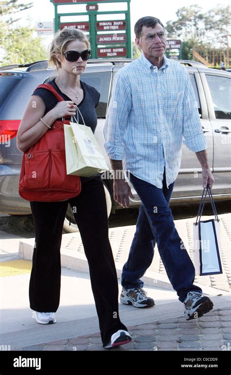 Denise Richards Shopping In Malibu With Her Father Irv Richards