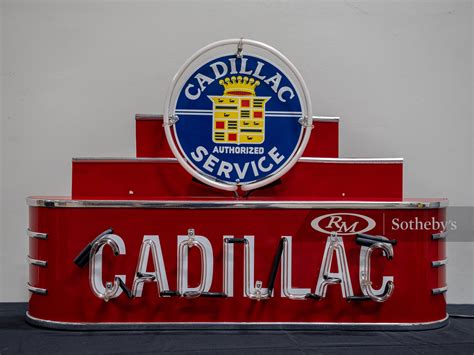 Cadillac Neon Sign Auburn Fall Rm Auctions