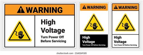 Safety Sign Danger High Voltage Turn Stock Vector Royalty Free