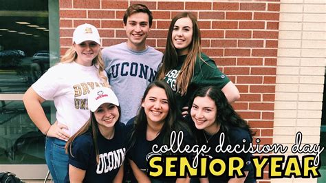 College Decision Day Vlog Youtube