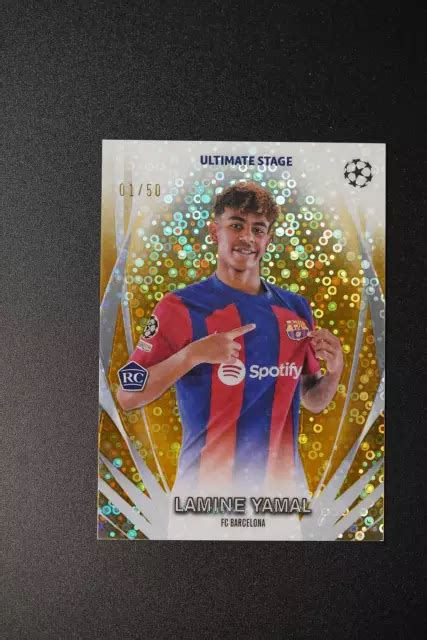 Lamine Yamal Topps Ucc Uefa Champions Rookie Rc Gold Fast Break