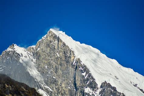 Mount Everest and Kathmandu Stock Photo - Image of mountains, snow ...