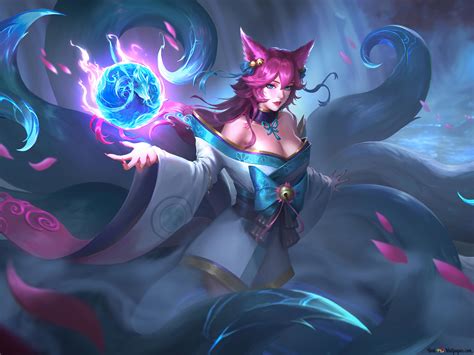 Flor Espiritual Ahri Lol League Of Legends Hd Descargar Fondo De