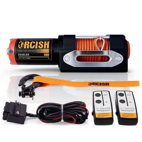 Buy ORCISH New 3500lb Load Capacity Electric Winch 12v Synthetic Rope