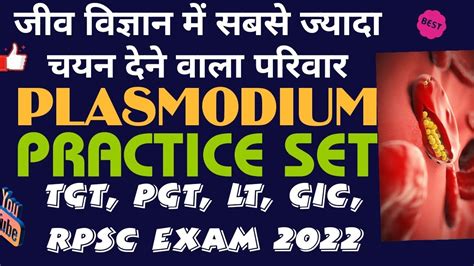 Plasmodium Practice Set Lt Tgt Pgt Gic Kvs Nvs Dsssb Rpsc