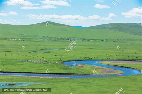 蓝天白云草原牧场草原风光自然风景摄影素材汇图网