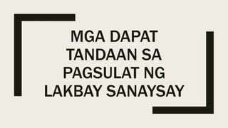 Lakbay Sanaysay Filipino Sa Piling Larangan Pptx