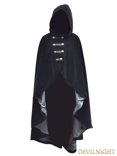 Black Velvet Gothic Hooded Cape For Women Devilnight Co Uk