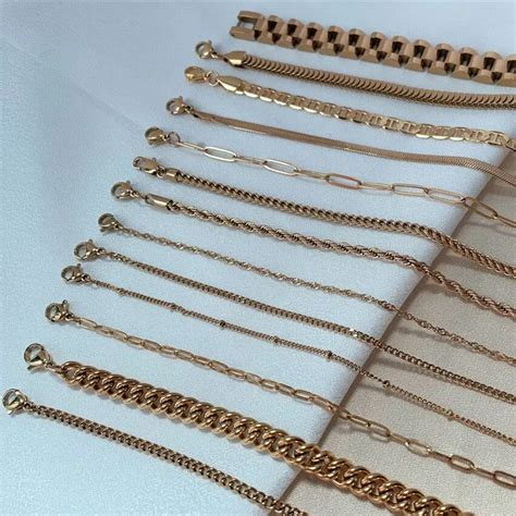 Dainty K Gold Paper Clip Chain Necklace Tarnish Free Stainless Steel