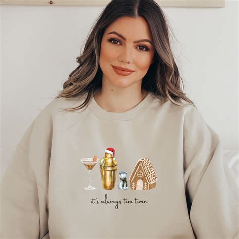 Its Always Tini Time Sweatshirt Espresso Martini Sweater Christmas