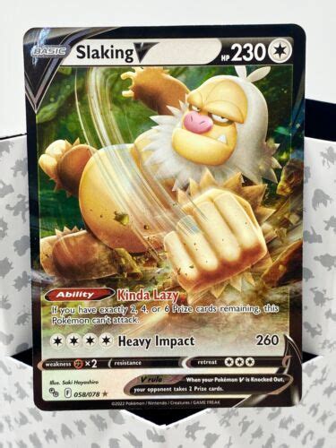 Pokemon TCG Slaking V 058 078 Ultra Rare Full Art Pokemon GO NM EBay