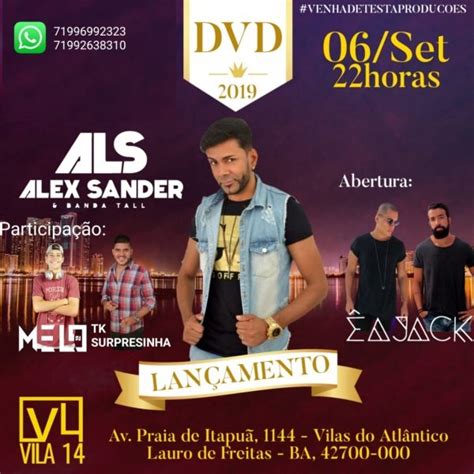 Lan Amento Do Dvd Alex Sander Em Lauro De Freitas Sympla