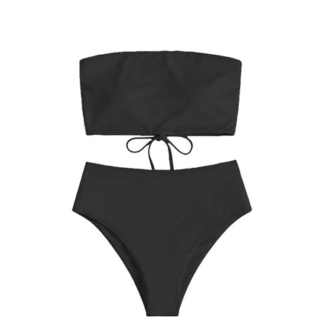 Vbarhmqrt Swimwear For Women Tummy Control Two Piece 2024 Sexy Cute Split Bikini Swimsuit High