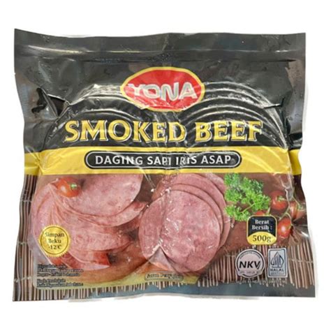 Jual YONA Smoked Beef Daging Sapi Iris Asap 500Gram Kota Bekasi