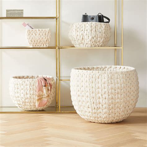 Modern Storage Baskets Metal Baskets Woven Baskets More Cb