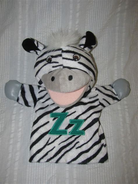 Lakeshore Alphabet Abc Puppet Letter Z For Zebra Black And White Hand