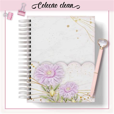 Agenda Floral Clean Arquivo Digital Elo