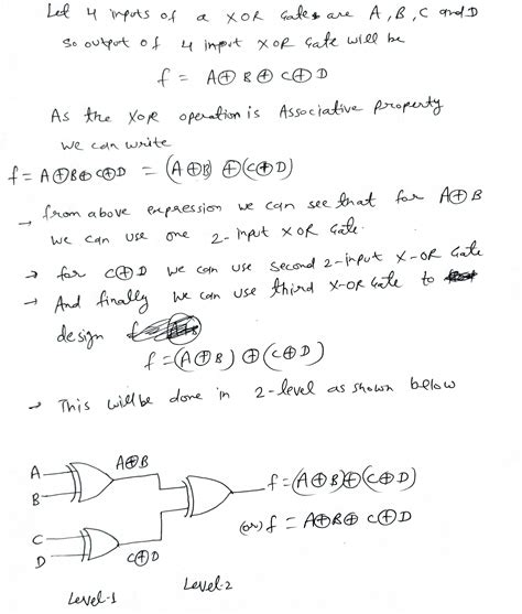 [Solved] design and draw a logic symbol diagram of a 4-Input XOR gate using... | Course Hero