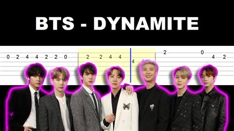 Bts Dynamite Easy Guitar Tabs Tutorial Youtube