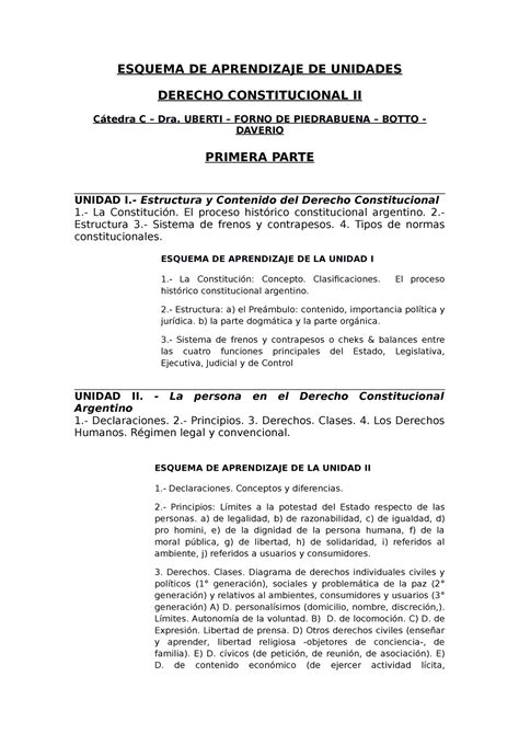 Esquema De Estudio Dcii Docx Esquema De Aprendizaje De Unidades