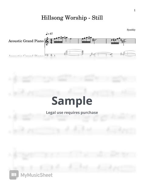 Hillsong Worship Still Easy Piano Sheet Sheets By Synthly