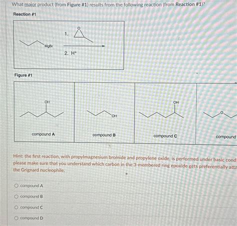 Answered What Major Product From Figure 1  Bartleby