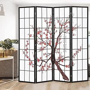 Amazon Goflame Japanese Style Panel Room Divider Ft Folding