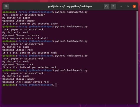 Rock Paper And Scissors Game Using Python Programming By Rohit