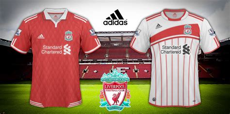 Liverpool FC 2010 11 Home And Away Shirts