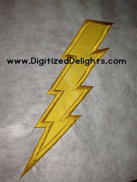 Lightning Bolt Embroidery Applique Design For 3 Sizes Etsy Embroidery Applique Applique