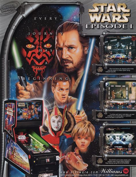 The Arcade Flyer Archive Pinball Machine Flyers Star Wars Episode I