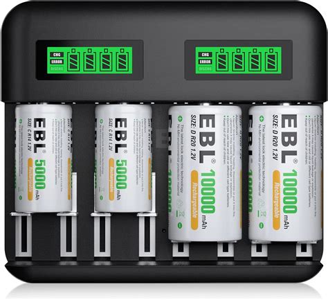 Ebl Universal Battery Charger With Lcd Display Fast Charging