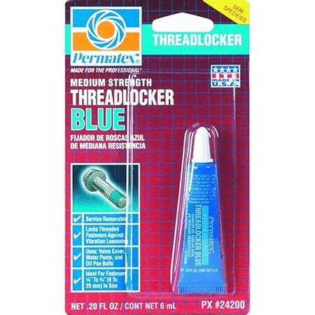 Amazon Permatex Medium Strength Threadlocker Blue Ml